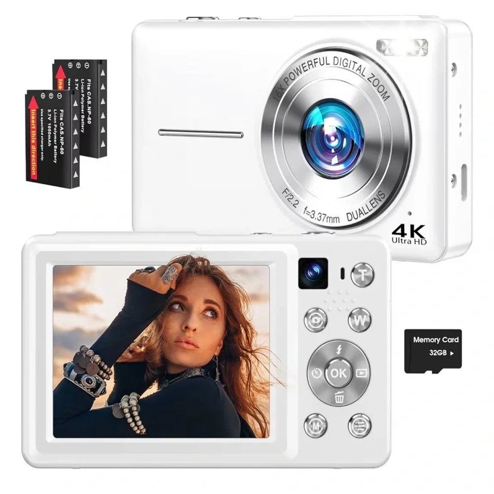 4K Ultra HD Digital Camera - White